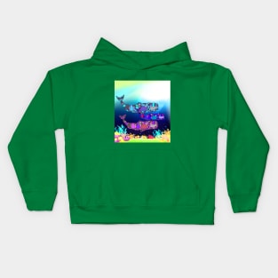 FAMILY WHALES Kids Hoodie